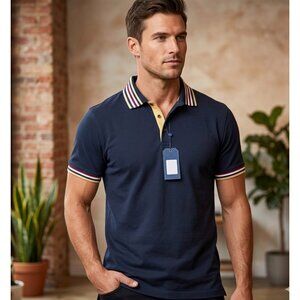 Bobois Urban Navy Blue Polo Shirt Size M-L